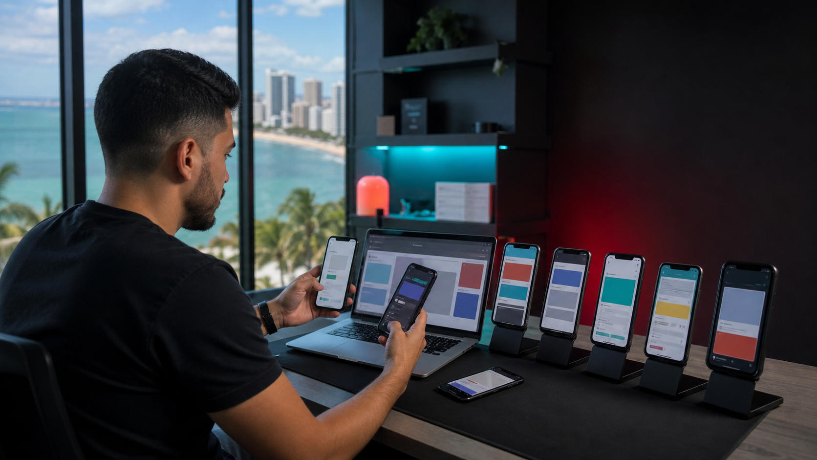 Pessoa aprendendo Android e Desenvolvimento Mobile com a Codeforte
